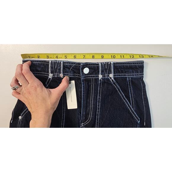 NWT pilcro carpenter maxi denim high front slit skirt grunge 2 S 90s anthro - Picture 8 of 8